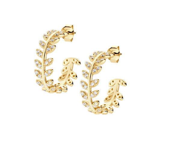 Helen Kirchhofer - Amen Olive Leaves Hoop Ohrringe - EOLGBZ