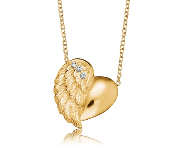 Engelsrufer Halskette Herzflügel Gold - ERN-LILHEARTWING-G