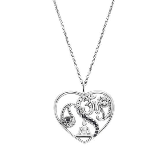 Helen Kirchhofer - Engelsrufer Yin Yang Herz Halskette mit Anhänger - ERN-YIYAHEART-26-Z