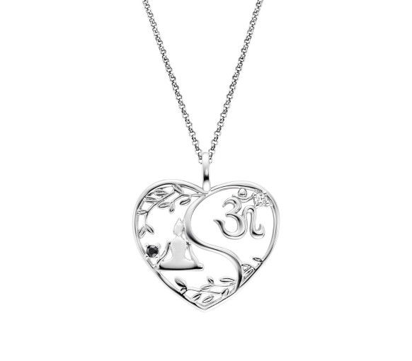 Engelsrufer Halskette mit Anhänger Yin Yang Herz - ERN-YIYAHEARTLEAFZ