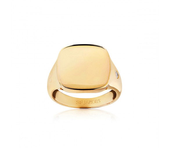 Helen Kirchhofer - Sif Jakobs Follina Pianura Quadrato Piccolo Ring - SJ-R1071-CZ-YG