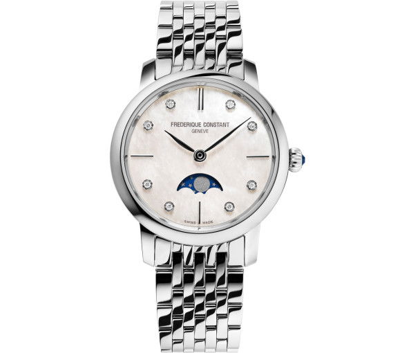 Frederique Constant Slimline Ladies Moonphase - FC-206MPWD1S6B
