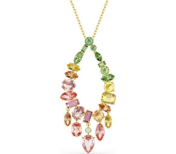 Helen Kirchhofer - Swarovski Gema Necklace Mixed cuts Multicolored Gold tone plated - 5741589