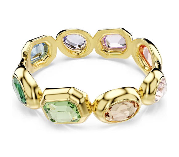 Helen Kirchhofer - Swarovski Gema Cuff Oversized crystals Mixed cuts Multicolored Gold tone plated