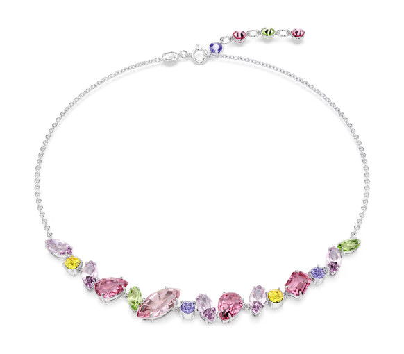 Helen Kirchhofer - Swarovski Collana Gema Taglio misto Multicolore Placcato rodio - 5658398