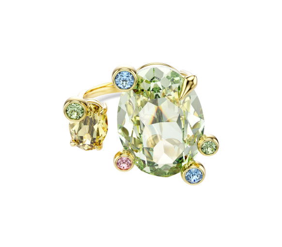 Helen Kirchhofer - Swarovski Bague ouverte Gema Tailles variées Multicolore Placage de ton or