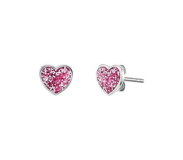 Herzengel Ohrstecker Glitzerherz - HEE-GLITTERHEART-S
