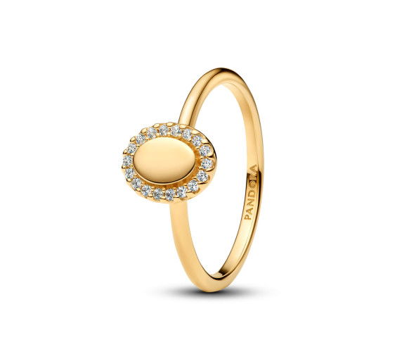 Pandora Bague Halo Ovale Gravable - 163800C01