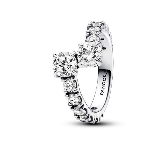 Pandora Glitzernder Überlappender Band-Ring - 193149C01