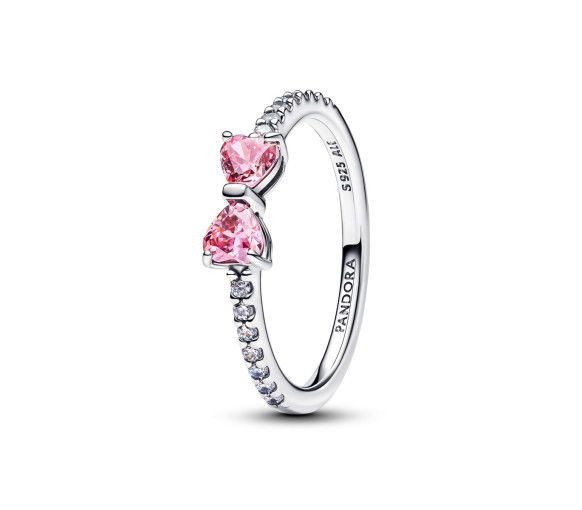 Pandora Funkelnde Rosafarbene Schleife Ring - 193510C01