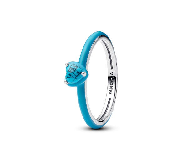 Pandora ME Turquoise coloured Heart Stone Ring - 193828C01
