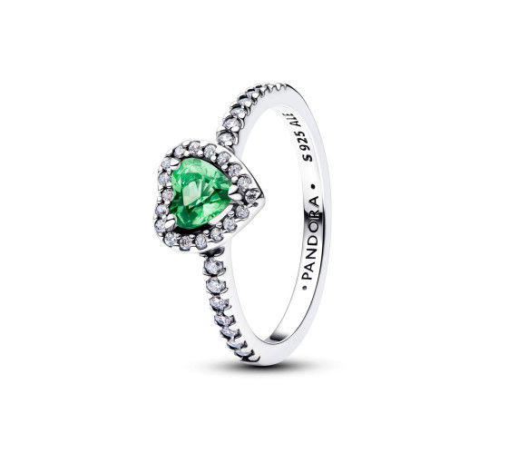 Helen Kirchhofer - Pandora Erhabenes Mintgrünes Herz Ring - 198421C08