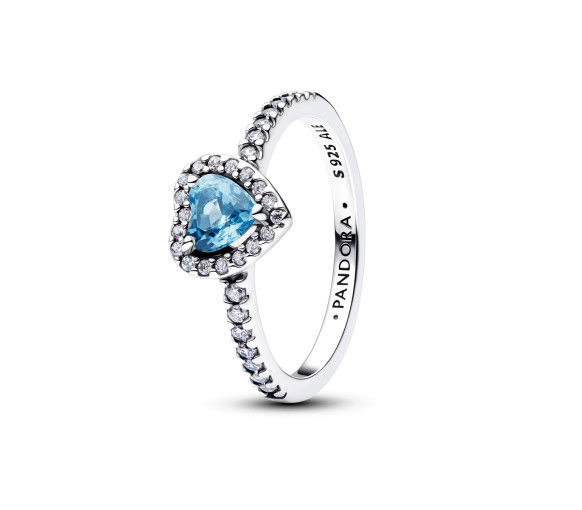 Helen Kirchhofer - Pandora Erhabenes Hellblaues Herz Ring - 198421C10