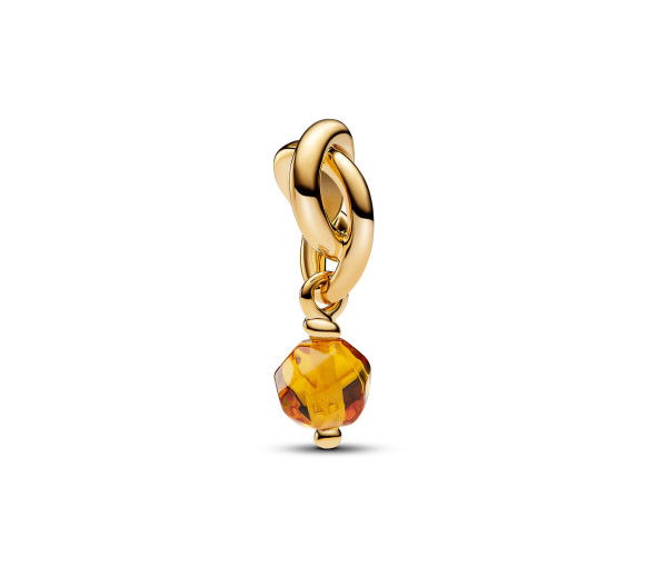 Helen Kirchhofer - Pandora Charm Pendant Cercle de l'Éternité Miel Facetté - 763462C11
