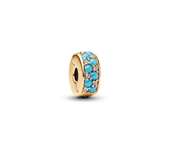 Helen Kirchhofer - Pandora Aqua Blue Clip Charm - 763902C01