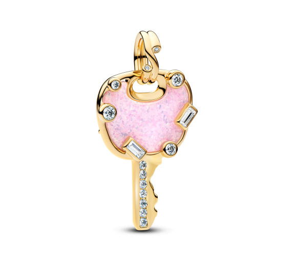 Helen Kirchhofer - Pandora Schillernder rosafarbener Liebesschlüssel Grosser Charm Anhänger - 764349C01