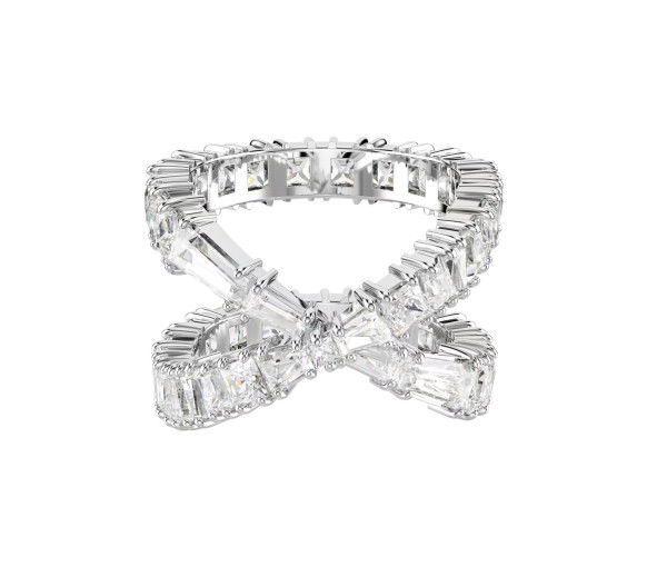 Helen Kirchhofer - Swarovski Bague Hyperbola Infini Blanche Finition argentée