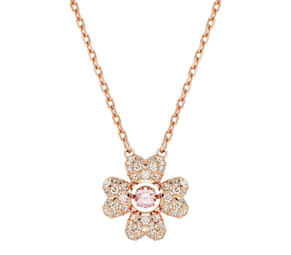 Helen Kirchhofer - Swarovski Collana Idyllia Quadrifoglio Bianco Placcato color oro rosa - 5674211