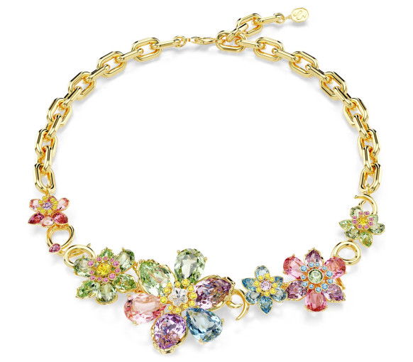 Helen Kirchhofer - Swarovski Collana Idyllia Taglio misto Fiore Multicolore Placcato color oro - 5709030