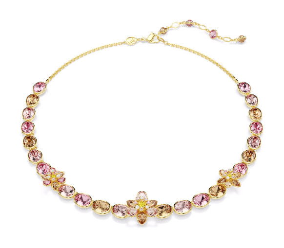 Helen Kirchhofer - Swarovski Collana Idyllia Taglio misto Fiore Multicolore Placcato color oro - 5732385