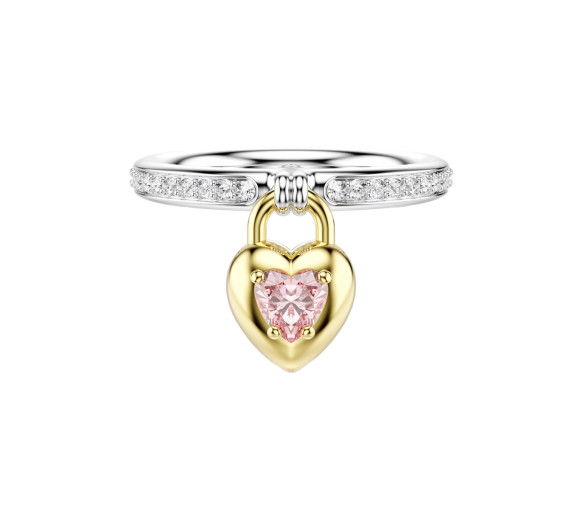 Helen Kirchhofer - Swarovski Idyllia Motiv Ring Verschiedene Schliffe Herz Rosa Metallmix
