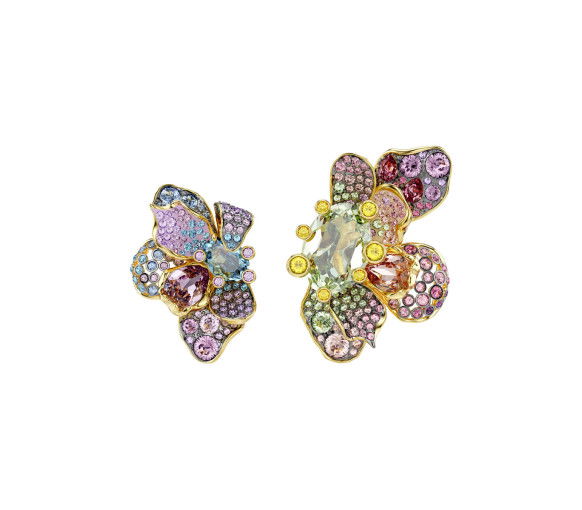 Helen Kirchhofer - Swarovski Orecchini a clip Idyllia Taglio misto Pavé Fiore Multicolore Mix di finiture - 5709957
