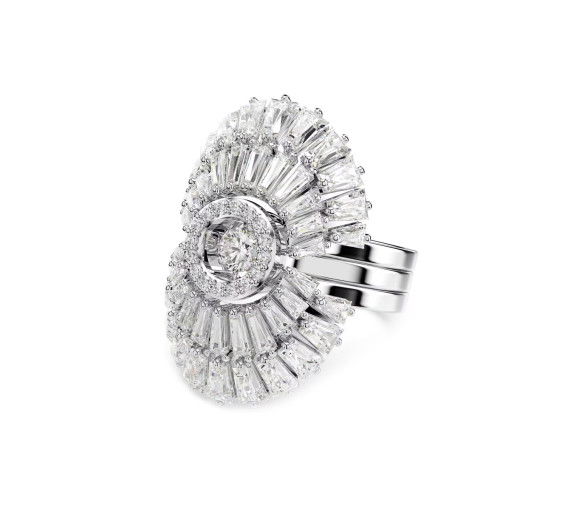 Helen Kirchhofer - Swarovski Idyllia Ring Set Verschiedene Schliffe Muschel Weiss Rhodiniert