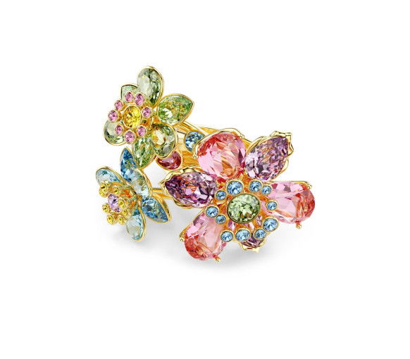 Helen Kirchhofer - Swarovski Bague Idyllia Tailles variées Fleur Multicolore Placage de ton or