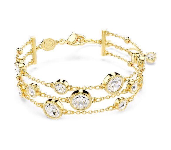 Helen Kirchhofer - Swarovski Imber Breites Armband Rundschliff Weiss Gold - 5680095