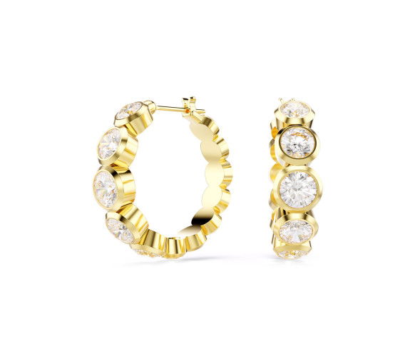 Helen Kirchhofer - Swarovski Imber Kreolen Rundschliff Weiss Gold - 5711483