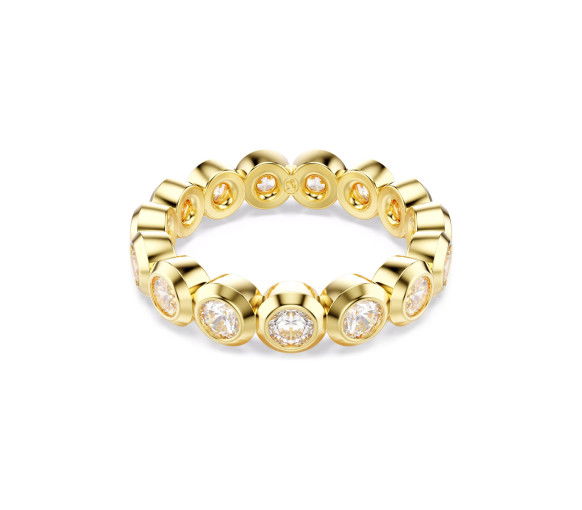 Helen Kirchhofer - Swarovski Anello Imber Taglio Round Bianco Placcato color oro