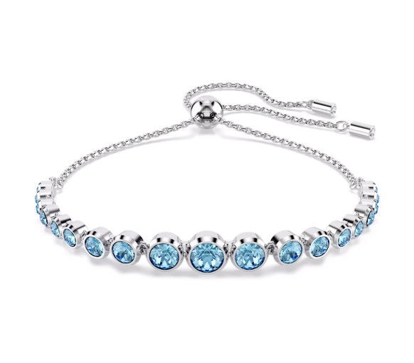 Helen Kirchhofer - Swarovski Bracelet Tennis Imber Diverses tailles rondes Bleu Métal rhodié - 5719282