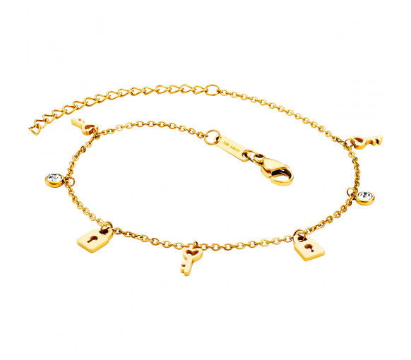 Julie Julsen Locks & Keys Fusskette - JJAC29212G