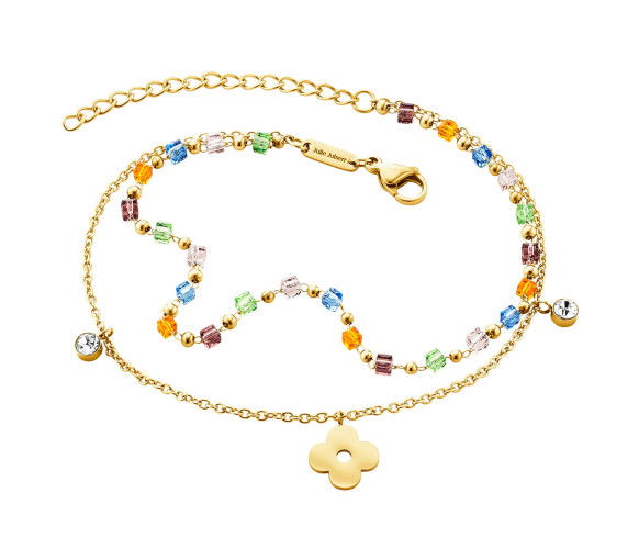 Helen Kirchhofer - Julie Julsen Flower Colour Beads Fusskette - JJAC31058G