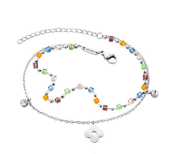 Helen Kirchhofer - Julie Julsen Flower Colour Beads Fusskette - JJAC31058S