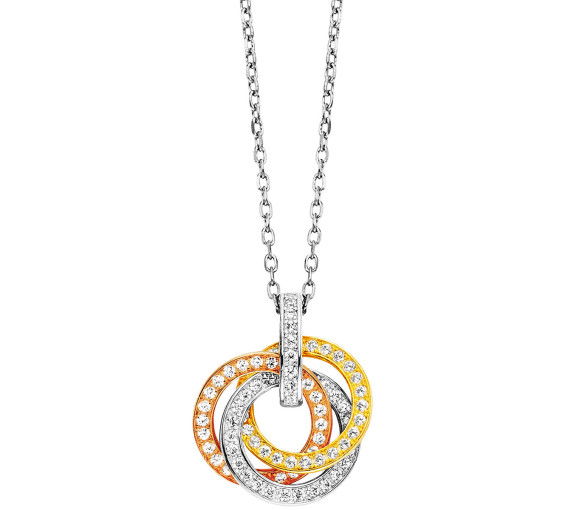 Julie Julsen Halskette mit Anhänger Rings - JJNE3309S-TRI