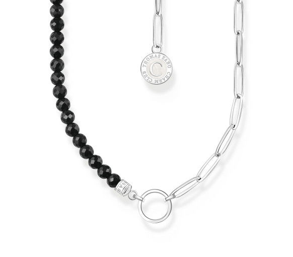 Helen Kirchhofer - Thomas Sabo Member Charm Halskette mit Obsidian Beads und Charmista Coin Silber - KE2189-148-11-L45V