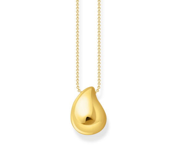 Helen Kirchhofer - Thomas Sabo Halskette mit Anhänger in organischer Tropfenform vergoldet - KE2281-413-39-L50V