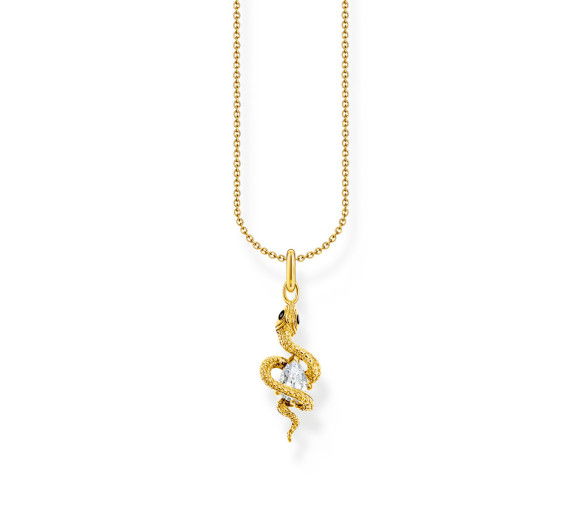 Helen Kirchhofer - Thomas Sabo Chaîne avec pendentif serpent Tempting Romance plaqué or - KE2300-565-14-L45V