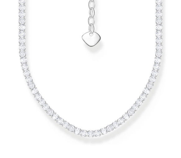 Helen Kirchhofer - Thomas Sabo Chaîne avec pierres blanches en argent - KE2303-051-14