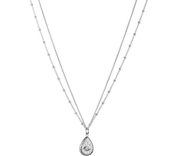 Helen Kirchhofer - Thomas Sabo Halskette Doppelkette Zirkonia Elyndra Auge Silber - KE2333-051-14-L45V
