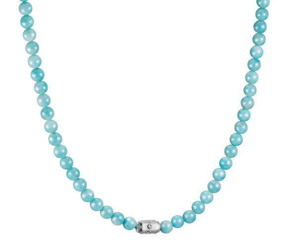 Helen Kirchhofer - Thomas Sabo Halskette Türkise Amazonit Beads Elyndra Silber - KE2335-643-17-L55