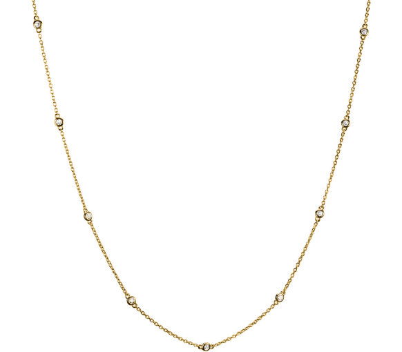 Helen Kirchhofer - Thomas Sabo Halskette Weisse Zirkoniasteine 18k Vergoldung - KE2340-414-14