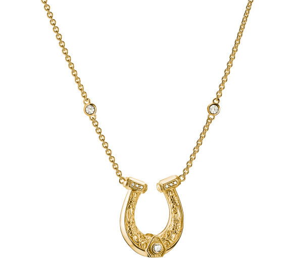 Helen Kirchhofer - Thomas Sabo Halskette Hufeisen mit weissen Zirkoniasteinen Elyndra 18k Vergoldung - KE2343-414-14-L50V