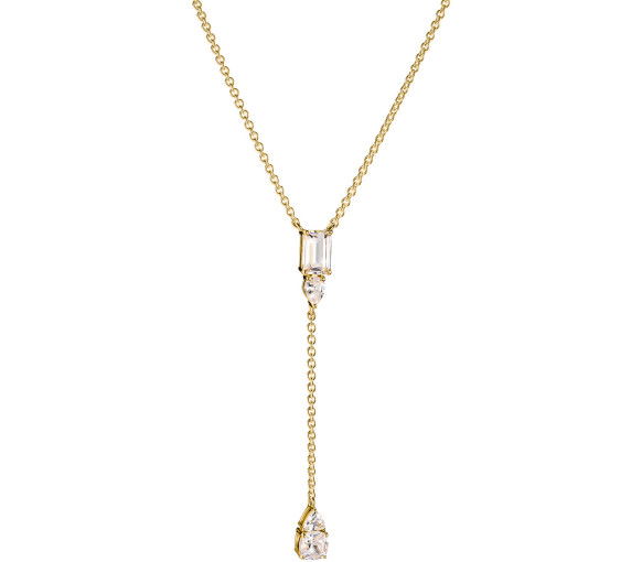 Helen Kirchhofer - Thomas Sabo Chaîne Y zirconiums blancs Bold Elegance Plaqué or 18 carats - KE2364-414-14-L50V