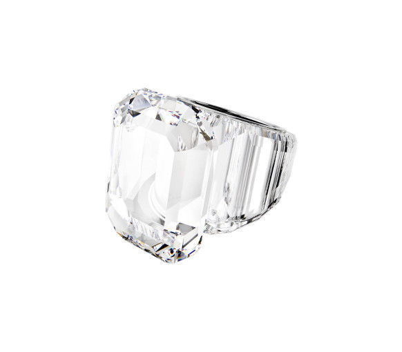 Helen Kirchhofer - Swarovski Bague cocktail Lucent Taille octogonale Blanche