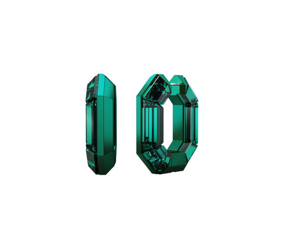 Helen Kirchhofer - Swarovski Orecchini a cerchio Lucent Forma ottagonale Piccoli Verdi - 5680786
