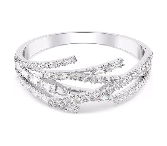 Helen Kirchhofer - Swarovski Matrix Bangle Mixed cuts White Rhodium plated