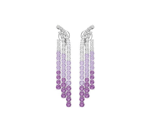 Helen Kirchhofer - Swarovski Orecchini a clip Matrix Sfumatura di colore Tagli Round Viola Placcato rodio - 5705831