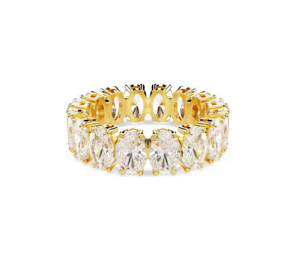 Helen Kirchhofer - Swarovski Anello Matrix Taglio Oval Bianco Placcato color oro